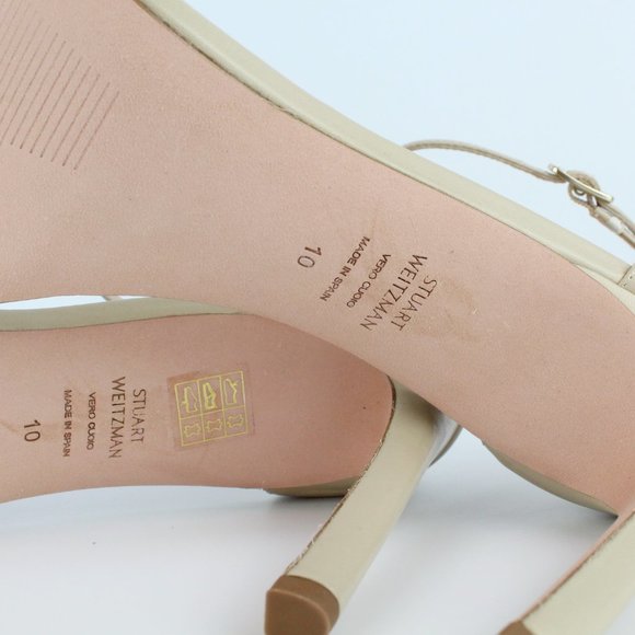 New Stuart Weitzman Nudistsong Ankle Strap Sandals, US 10, 4” Heel Made in Spain main image 0